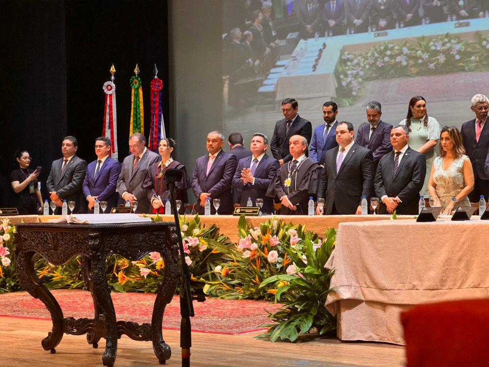 Posse do novo Corpo Diretivo do TCE-AM para o biênio 2024-2025. Foto:  Weslen Simplicio