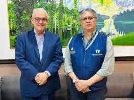 Imprensa Oficial recebe diretor do Sistema Encontro das Águas e apresenta produção gráfica